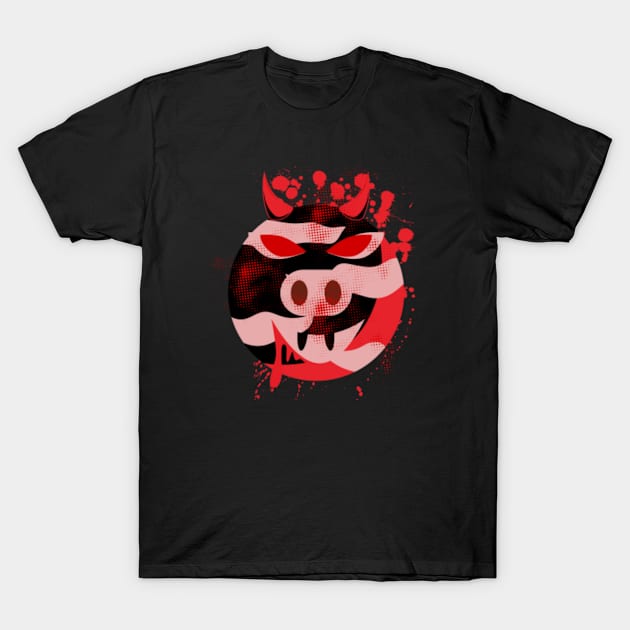 Pretend I'm a Pig Scary Bloody Easy Halloween Costume T-Shirt by MayaMay